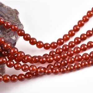 NICKY BUTLER 925 Sterling Silver Carnelian 4mm Bead Designer NB Necklace 22.50"